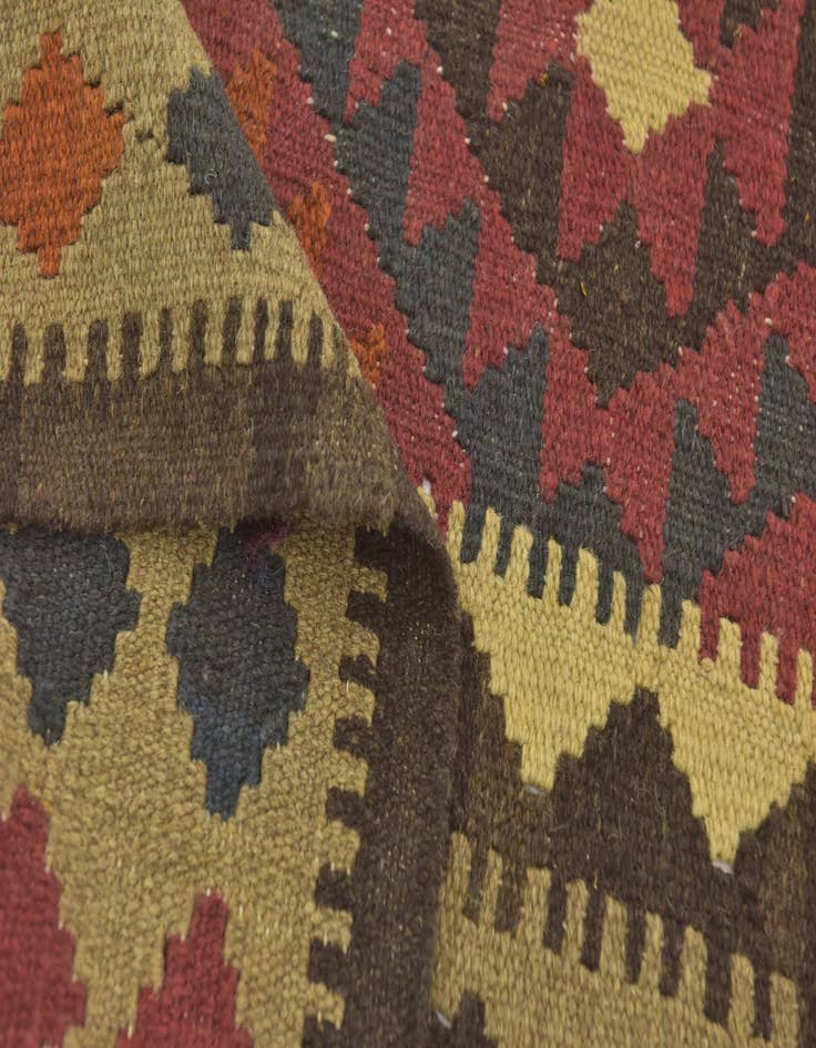 Detail image of 3' 6 x 6'  Hand Woven Kilim Maymana Wool Rug
