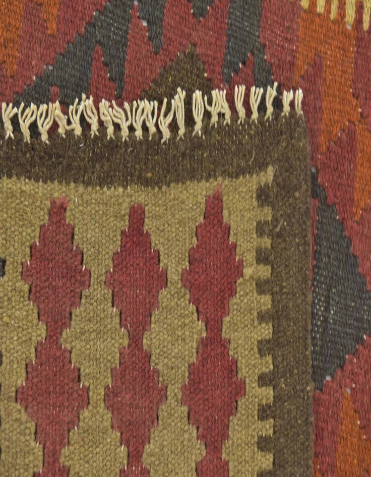 Detail image of 3' 6 x 6'  Hand Woven Kilim Maymana Wool Rug
