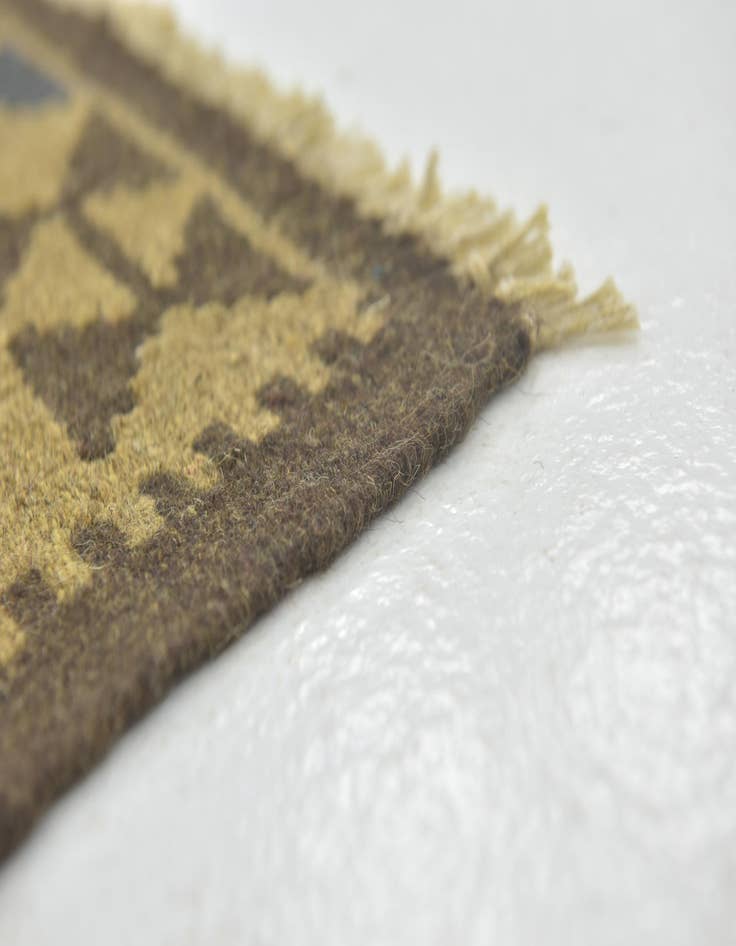 Detail image of 3' 4 x 4' 10 Hand Woven Kilim Maymana Wool Rug