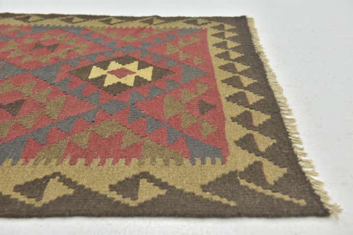 3' 3 x 5' Hand Woven Kilim Maymana Wool Rug