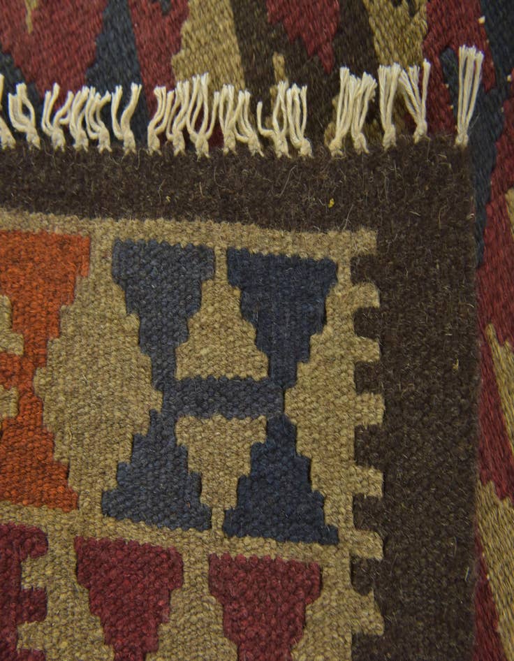 Detail image of 3' 4 x 4' 8  Hand Woven Kilim Maymana Wool Rug
