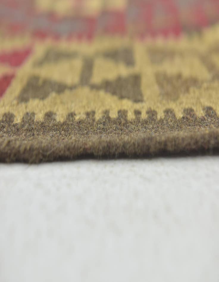 Detail image of 3' 4 x 4' 10 Hand Woven Kilim Maymana Wool Rug