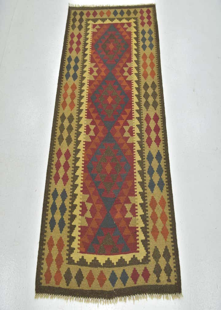 3' 4 x 5' Hand Woven Kilim Maymana Wool Rug