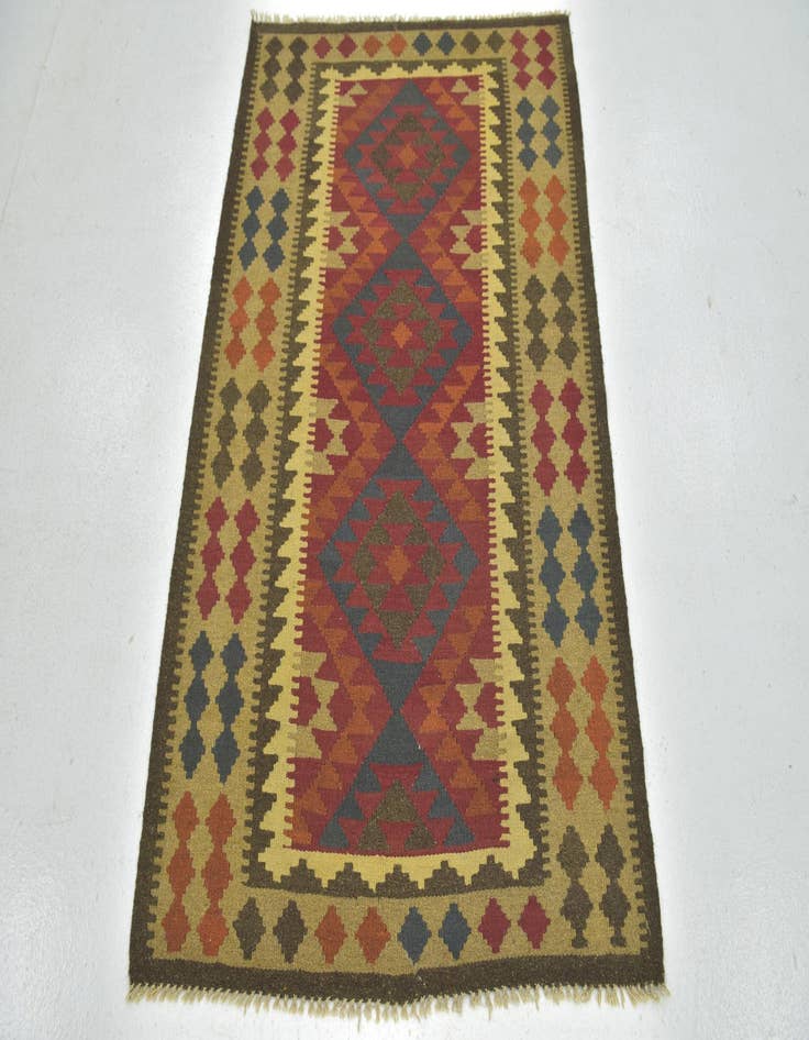 Detail image of 3' 4 x 5' Hand Woven Kilim Maymana Wool Rug