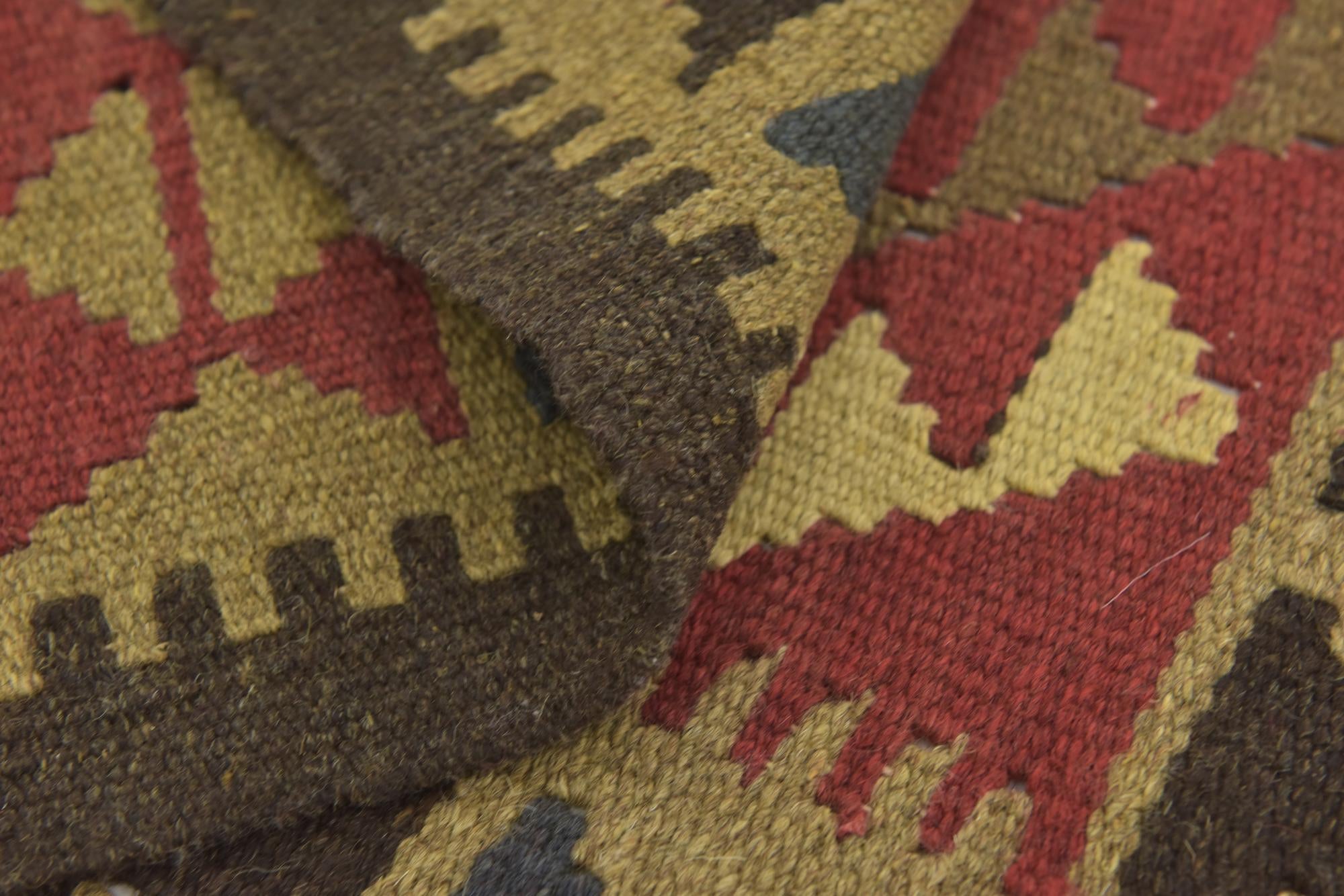 3' 3 x 4' 8 Hand Woven Kilim Maymana Wool Rug
