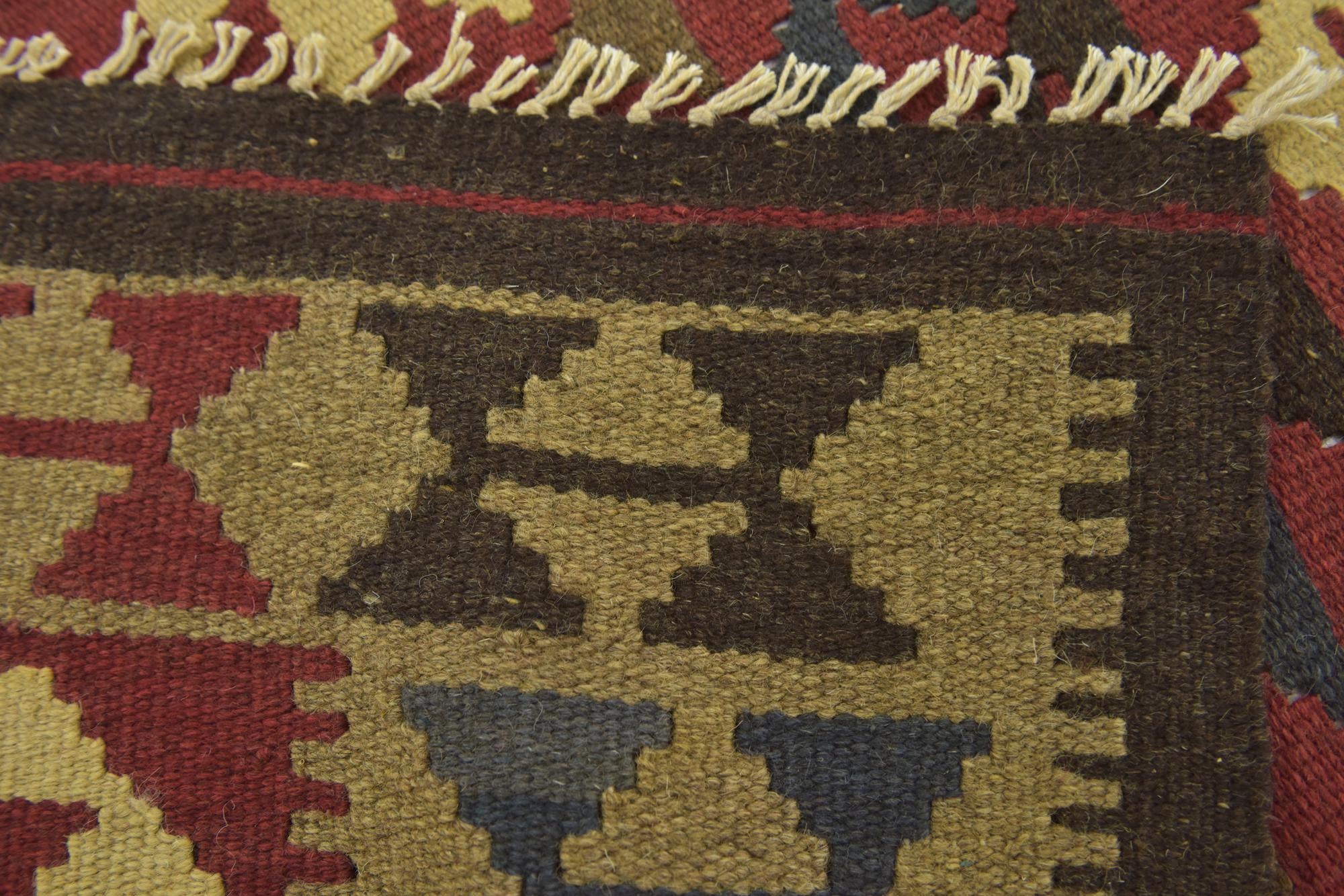 3' 3 x 4' 8 Hand Woven Kilim Maymana Wool Rug