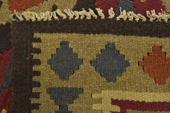 3' 2 x 5' Hand Woven Kilim Maymana Wool Rug