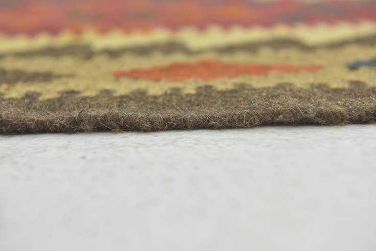 Detail image of 3' 5 x 4' 10 Hand Woven Kilim Maymana Wool Rug