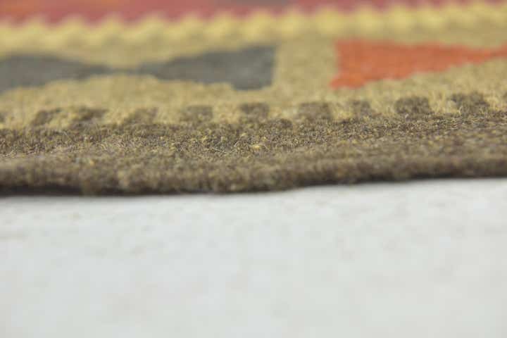 3' 5 x 4' 10 Hand Woven Kilim Maymana Wool Rug