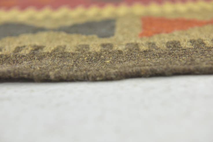 Detail image of 3' 5 x 4' 10 Hand Woven Kilim Maymana Wool Rug