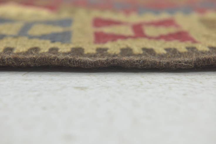 Detail image of 3' 7 x 4' 10 Hand Woven Kilim Maymana Wool Rug