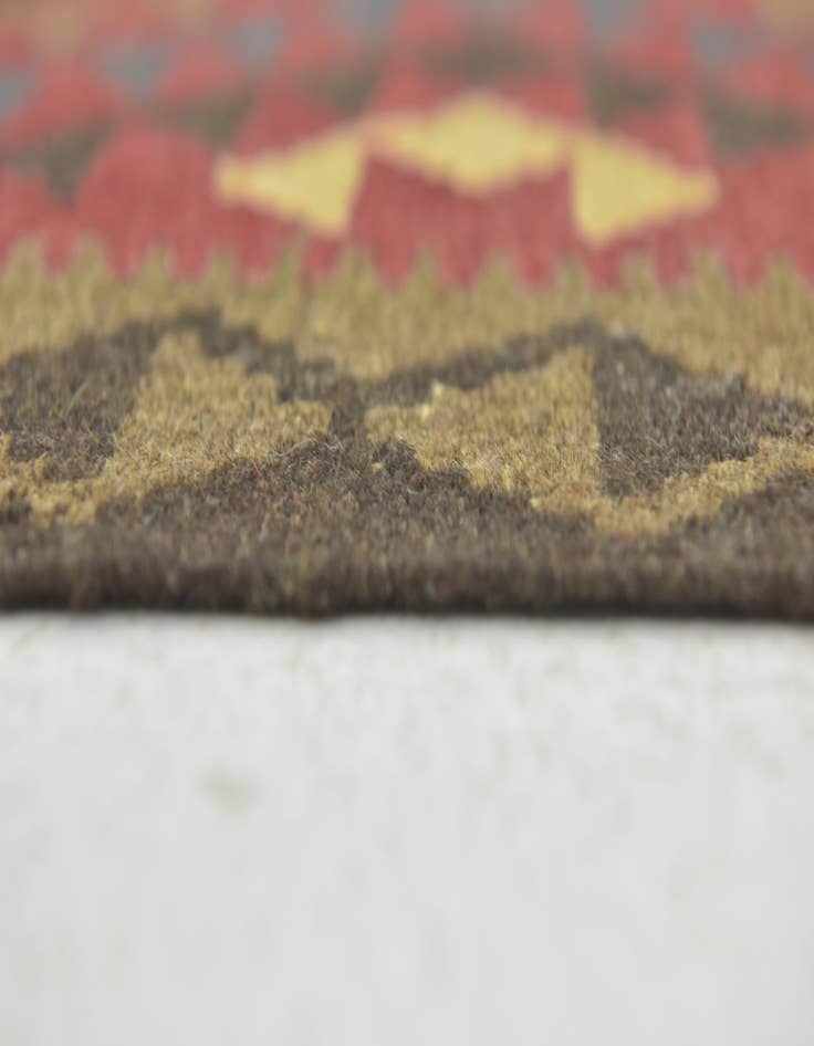 Detail image of 3' 4 x 4' 10  Hand Woven Kilim Maymana Wool Rug