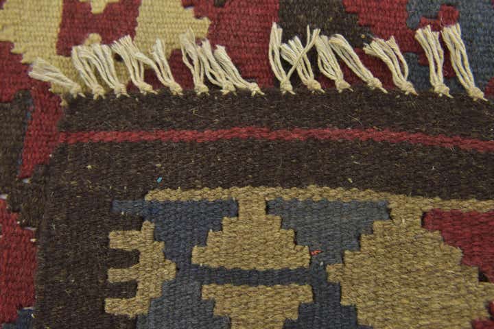 3' 2 x 4' 8 Hand Woven Kilim Maymana Wool Rug
