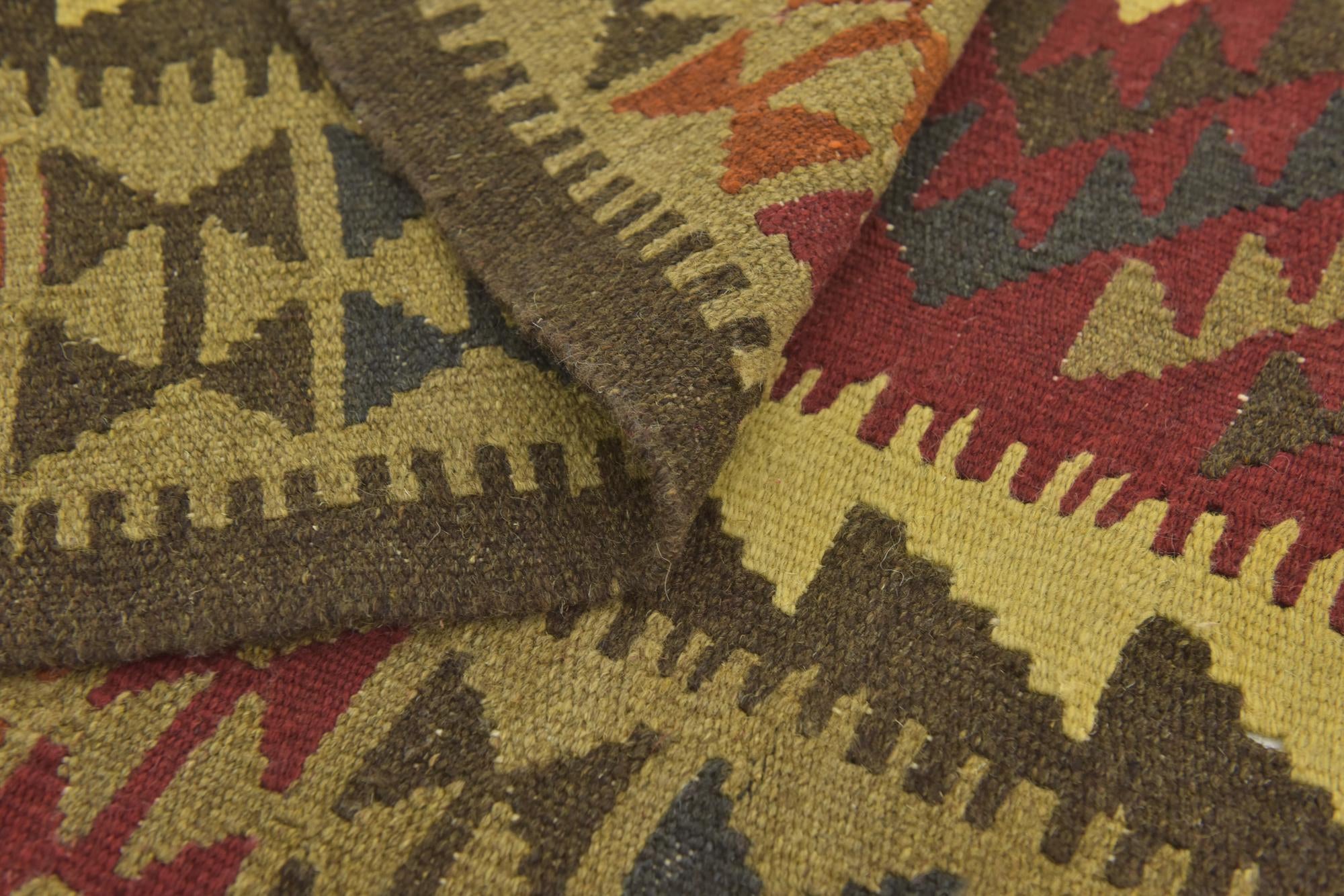 3' 3 x 4' 10 Hand Woven Kilim Maymana Wool Rug