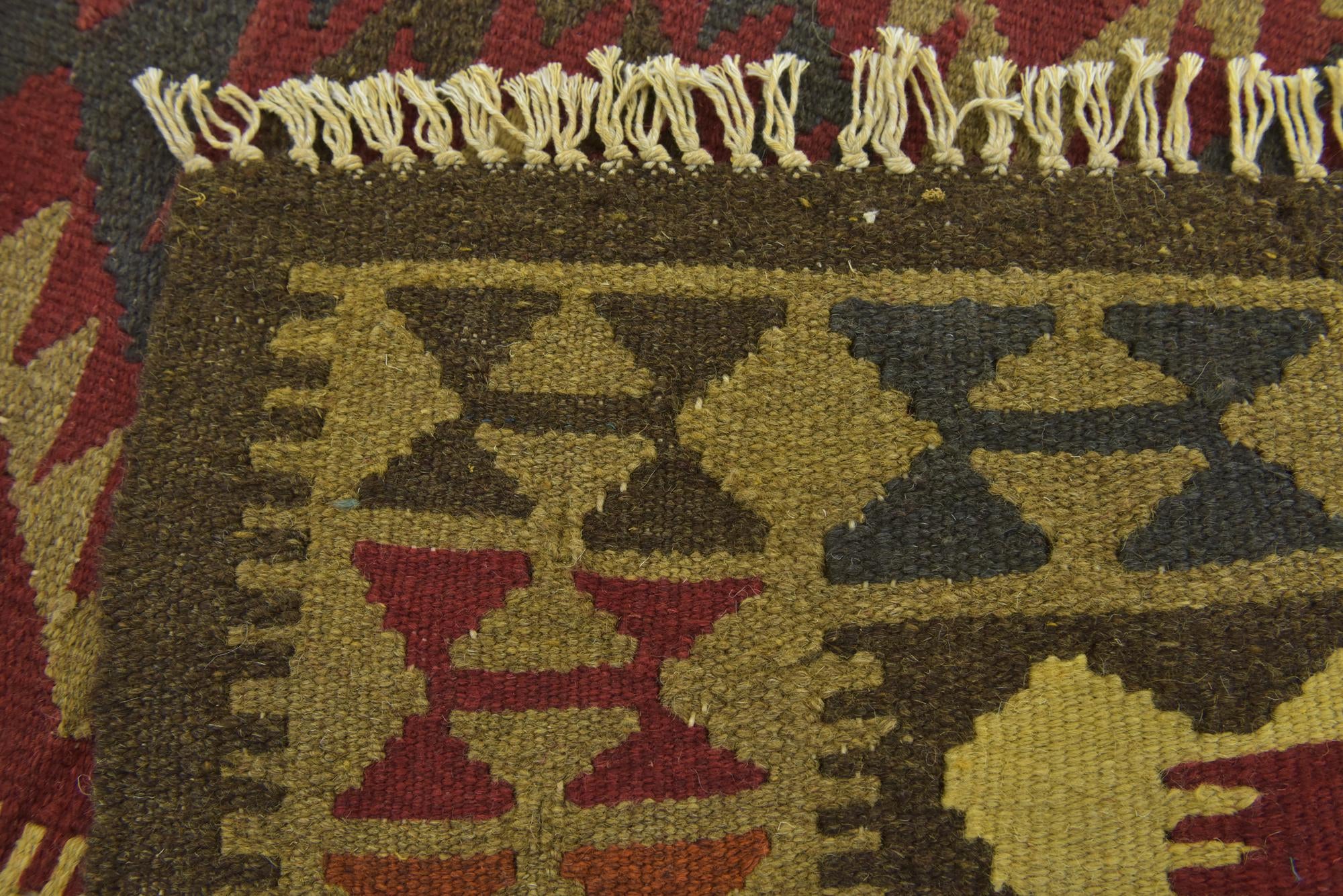 3' 3 x 4' 10 Hand Woven Kilim Maymana Wool Rug