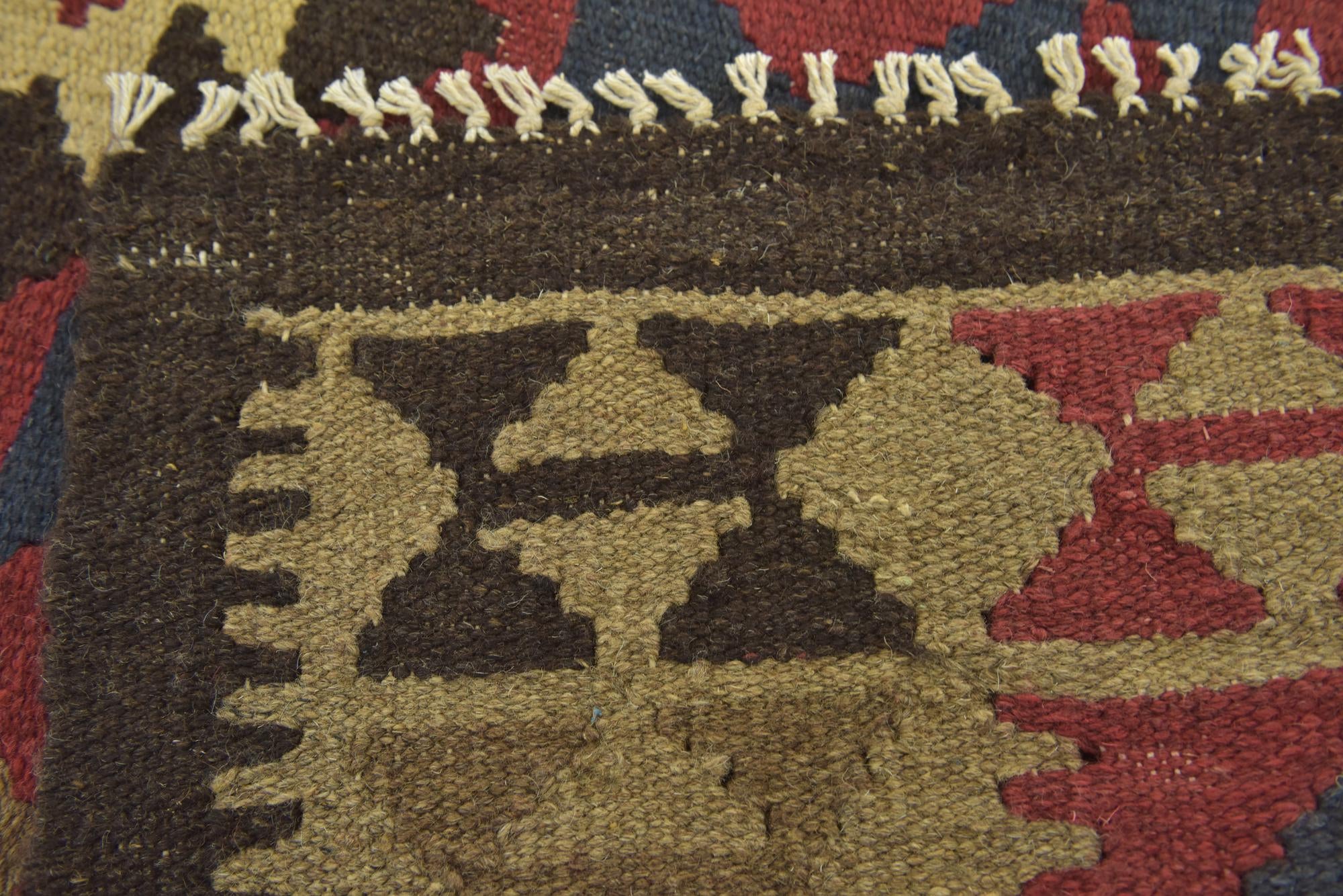 3' 6 x 4' 10 Hand Woven Kilim Maymana Wool Rug