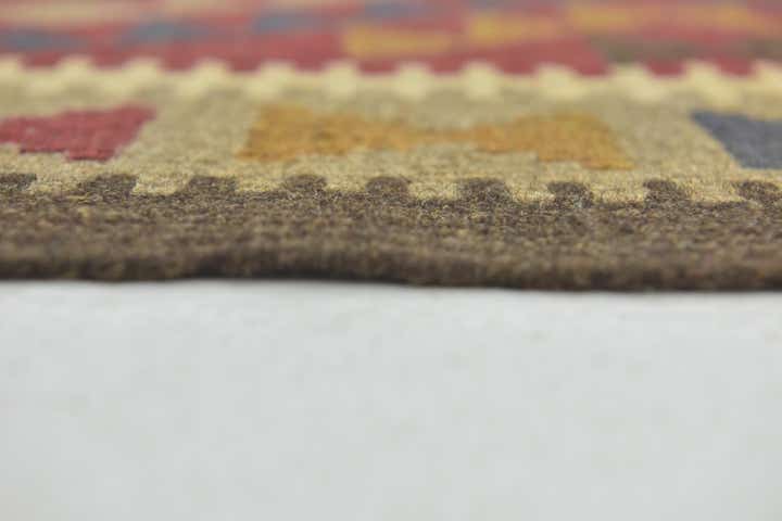 2' 8 x 4' 2 Hand Woven Kilim Maymana Wool Rug