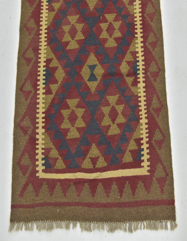 Detail image of 2' 9 x 4' 3  Hand Woven Kilim Maymana Wool Rug