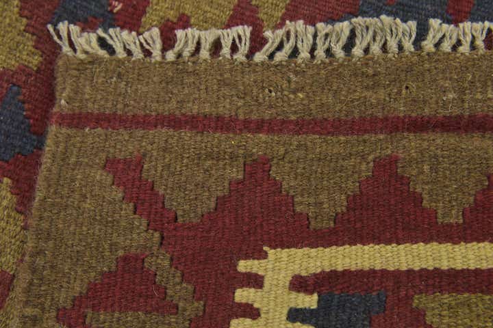 2' 9 x 4' 3 Hand Woven Kilim Maymana Wool Rug