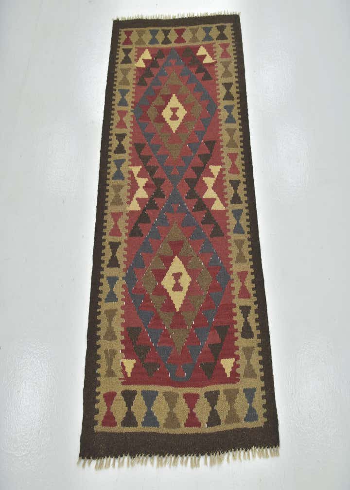 3' 3 x 4' 10 Hand Woven Kilim Maymana Wool Rug