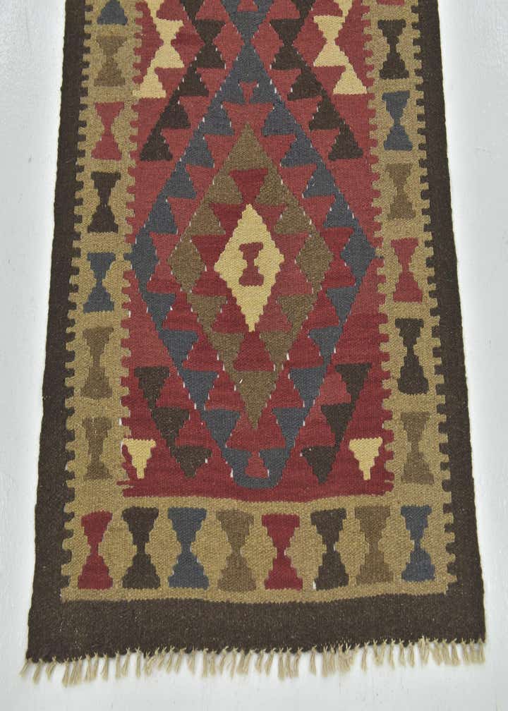 3' 3 x 4' 10 Hand Woven Kilim Maymana Wool Rug