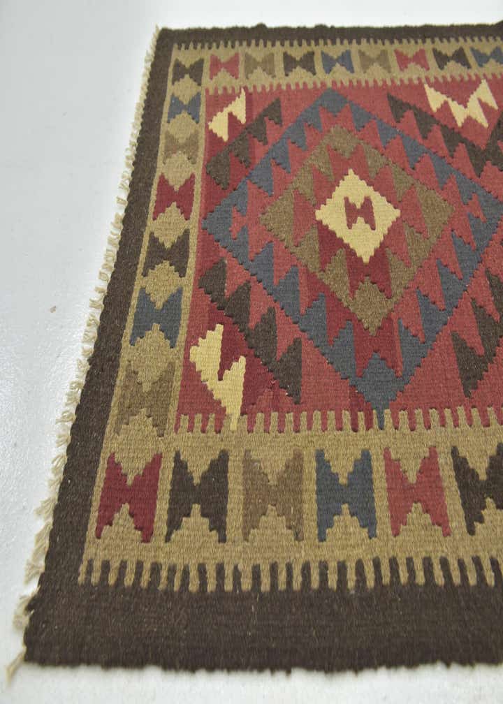 3' 3 x 4' 10 Hand Woven Kilim Maymana Wool Rug