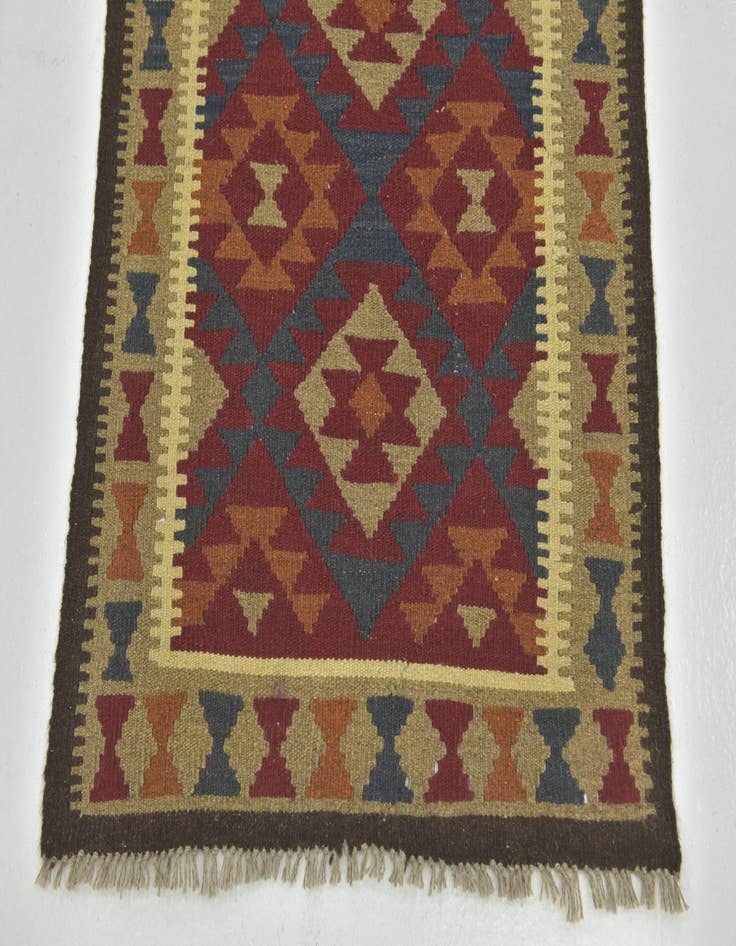 Detail image of 2' 9 x 4' 5  Hand Woven Kilim Maymana Wool Rug