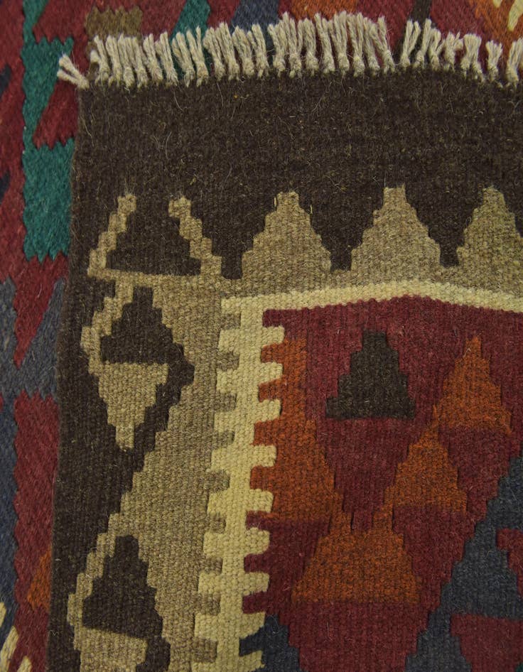 Detail image of 2' 7 x 4' 4  Hand Woven Kilim Maymana Wool Rug