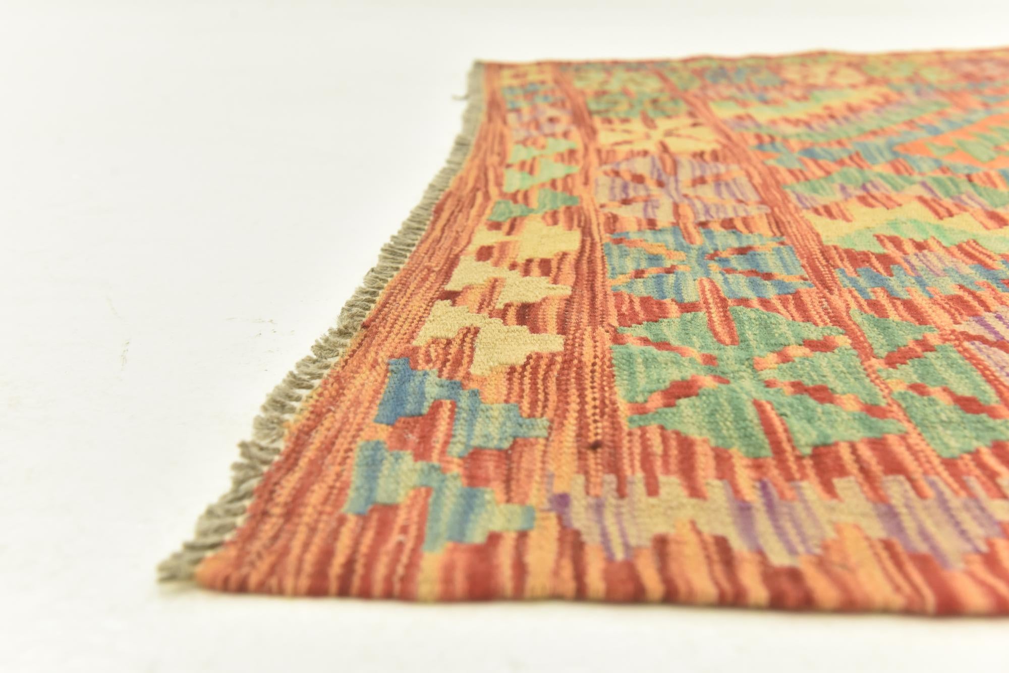 110cm x 150cm Tejido a mano Kilim Maymana Alfombra Lana