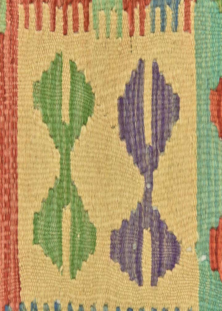 3' 2 x 4' 9 Hand Woven Kilim Maymana Wool Rug