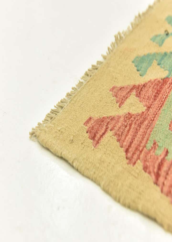 3' 2 x 4' 9 Hand Woven Kilim Maymana Wool Rug