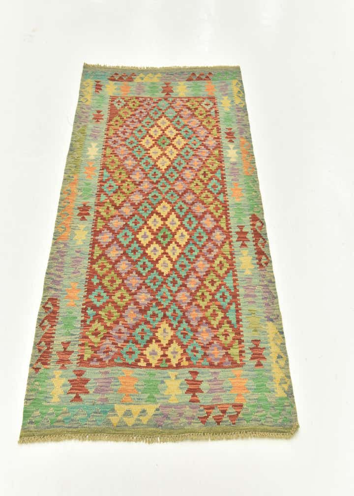 3' 6 x 5' 1 Hand Woven Kilim Maymana Wool Rug