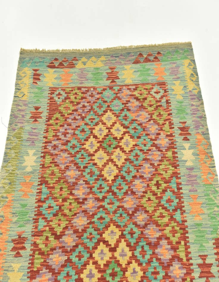 Detail image of 3' 6 x 5' 1  Hand Woven Kilim Maymana Wool Rug