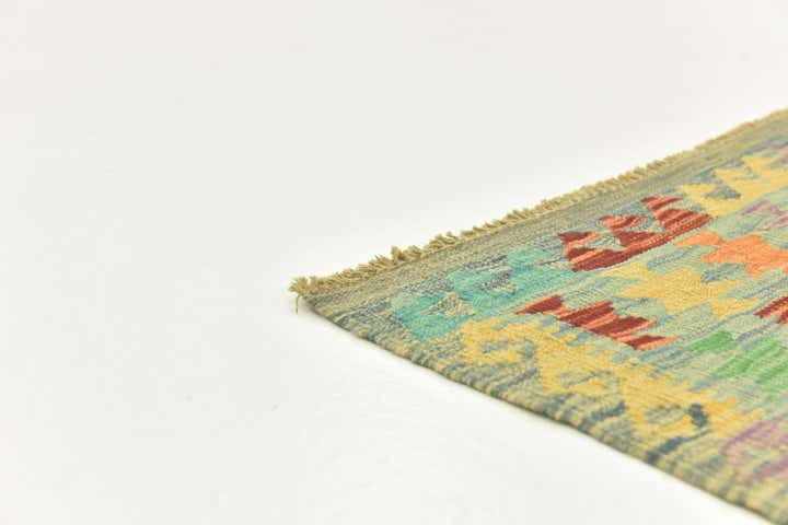 3' 6 x 5' 1 Hand Woven Kilim Maymana Wool Rug