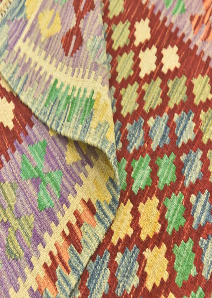 3' x 3' 10 Hand Woven Kilim Maymana Wool Rug