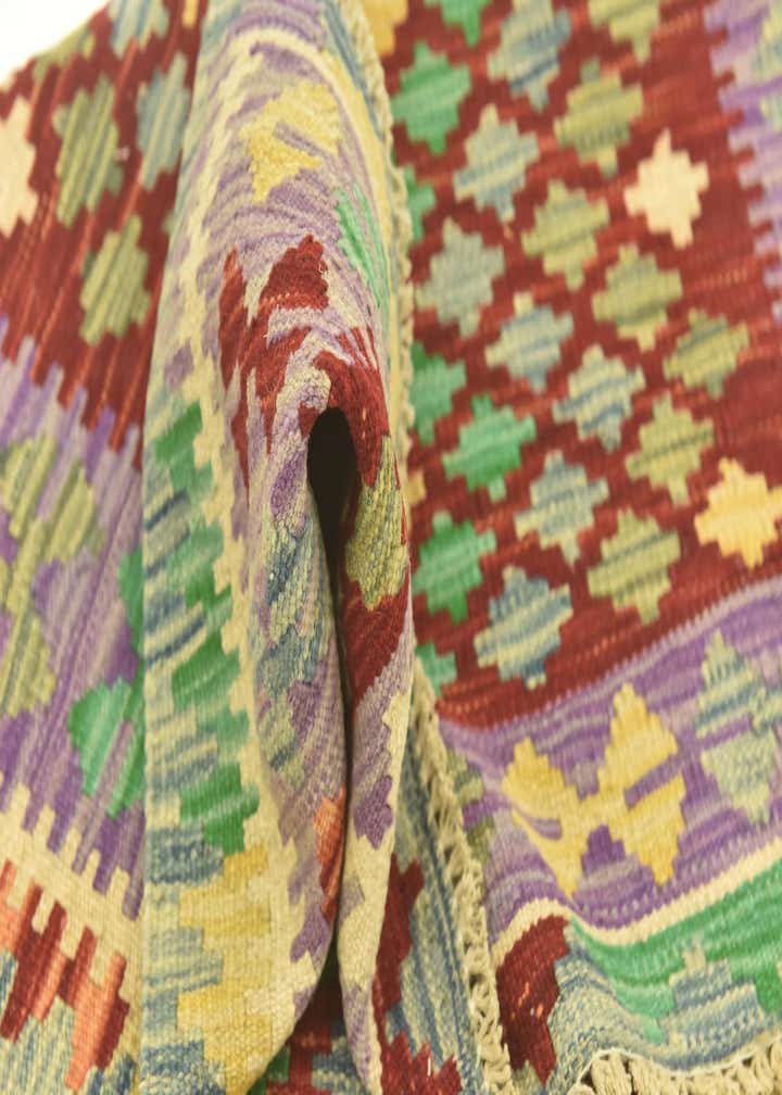 3' x 3' 10 Hand Woven Kilim Maymana Wool Rug