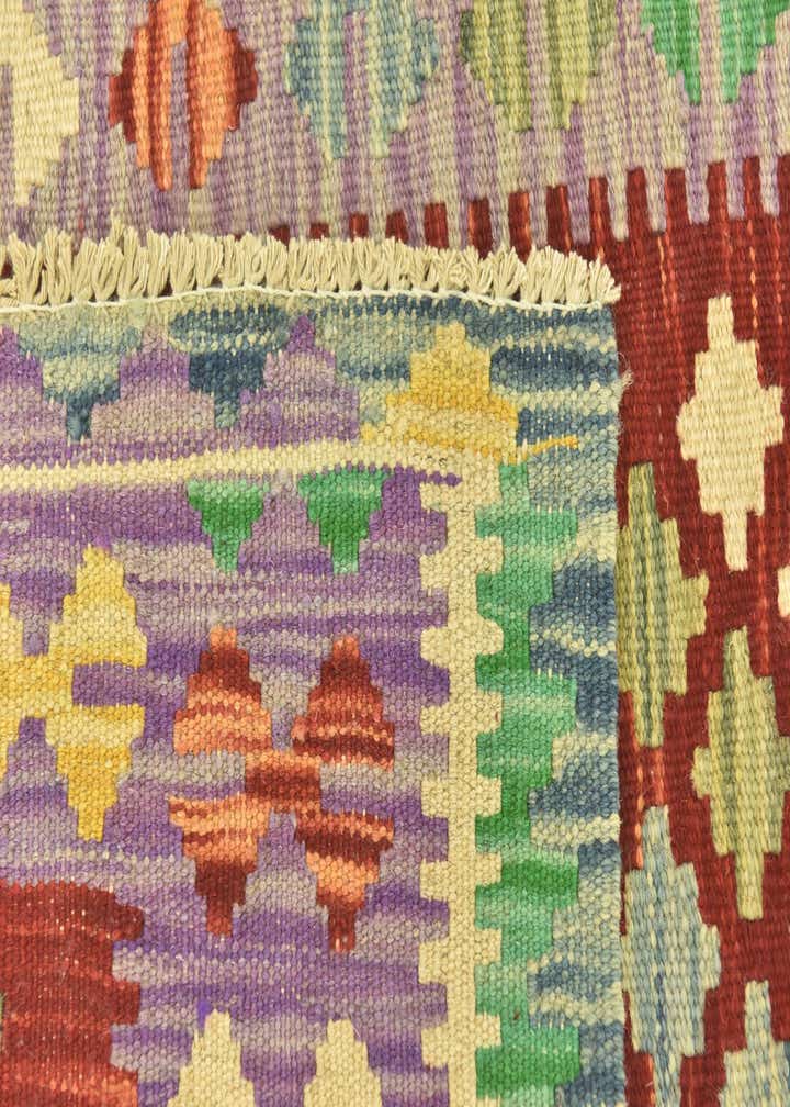 3' x 3' 10 Hand Woven Kilim Maymana Wool Rug