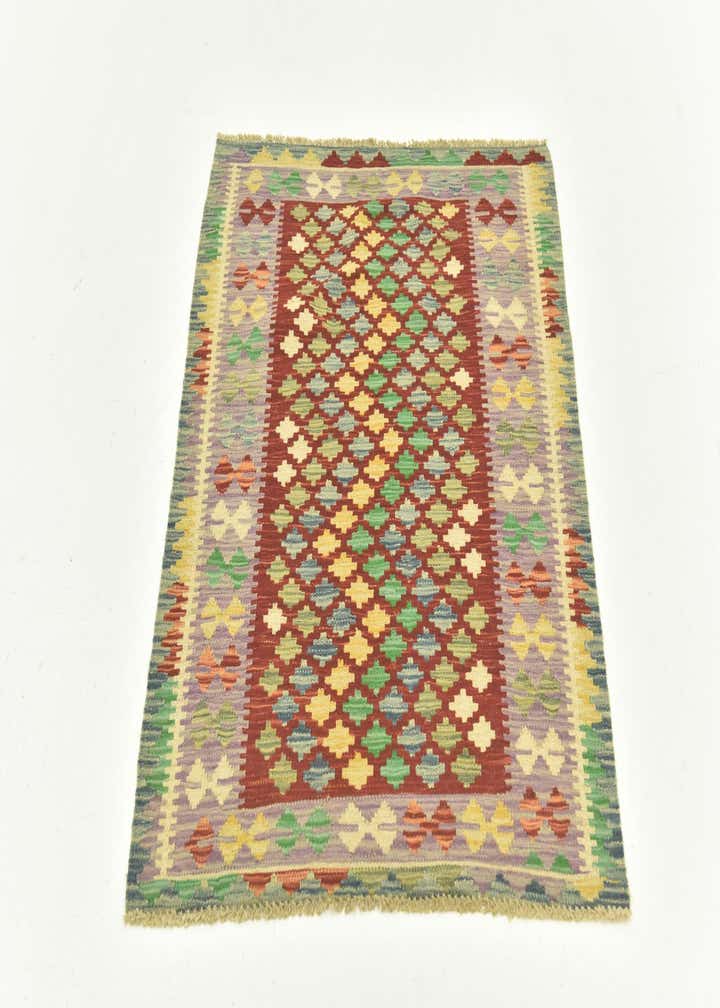 3' x 3' 10 Hand Woven Kilim Maymana Wool Rug