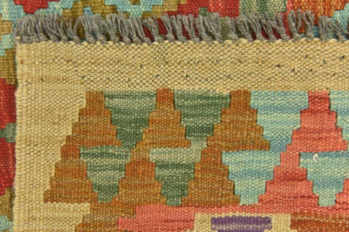 3' 5 x 5' 1 Hand Woven Kilim Maymana Wool Rug