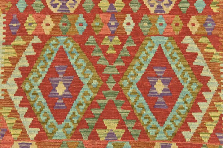 3' 5 x 5' 1 Hand Woven Kilim Maymana Wool Rug