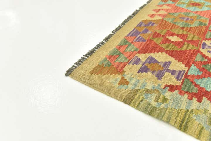 3' 5 x 5' 1 Hand Woven Kilim Maymana Wool Rug
