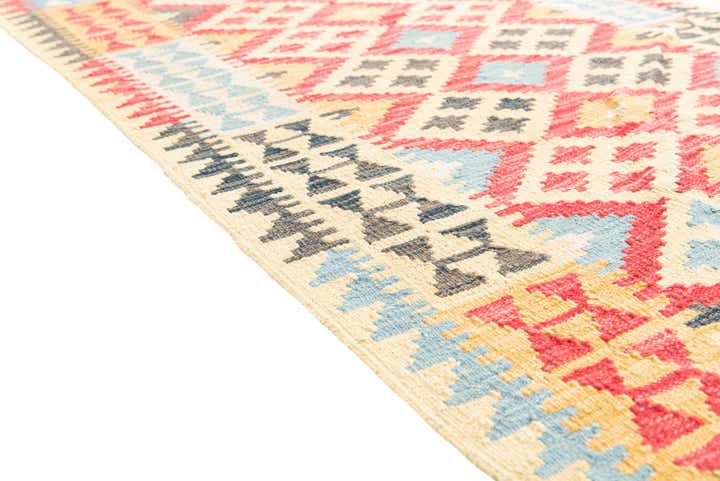 3' 3 x 6' 1 Hand Woven Kilim Maymana Wool Rug