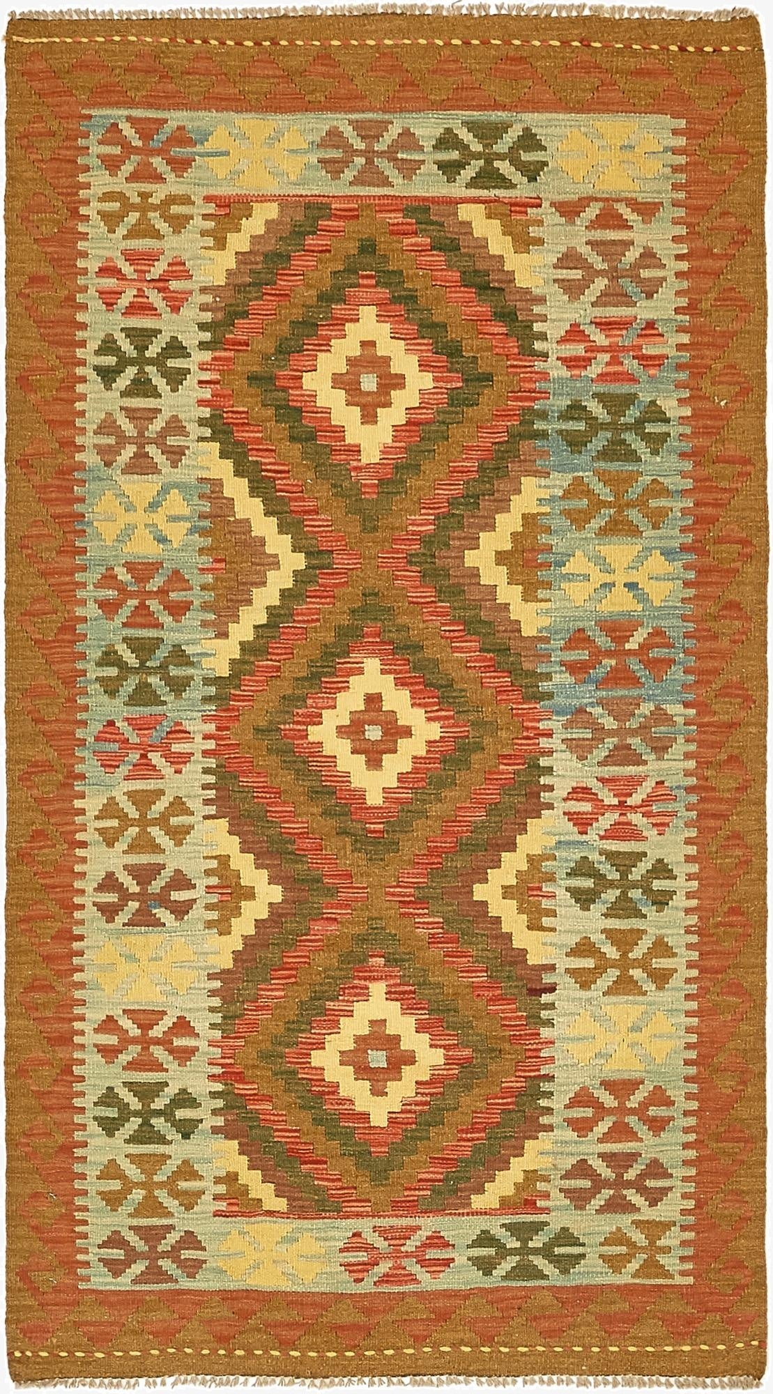 3' 5 x 6' 3  Hand Woven Kilim Maymana Wool Rug