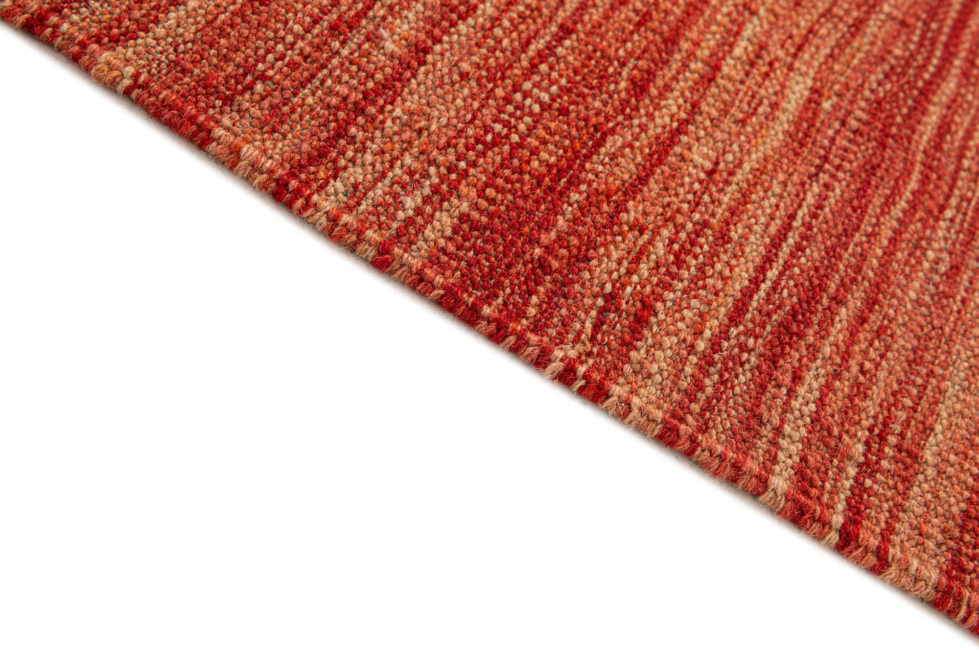4' 3 x 5' 11 Hand Woven Kilim Modern Wool Rug