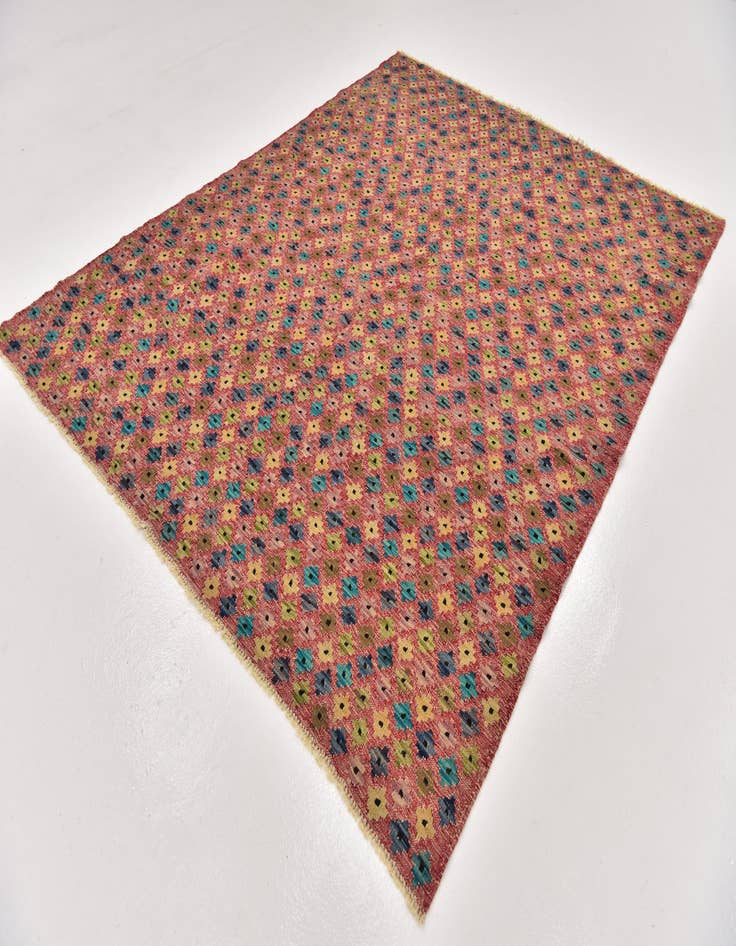 Detail image of 6' x 7' 8  Hand Woven Kilim Modern Wool Rug