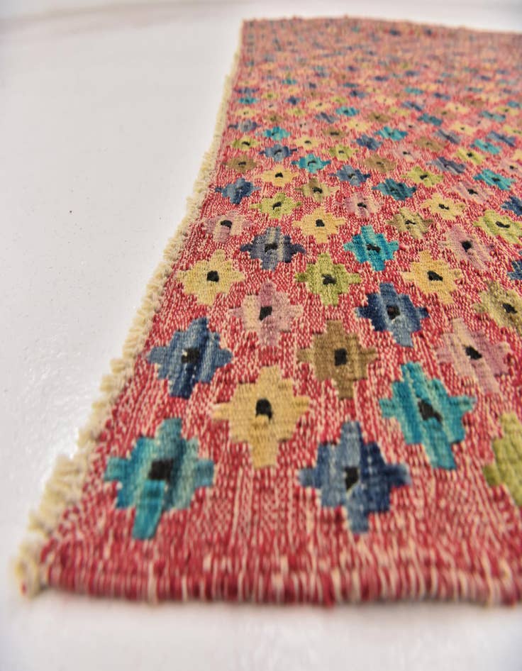 Detail image of 6' x 7' 8  Hand Woven Kilim Modern Wool Rug