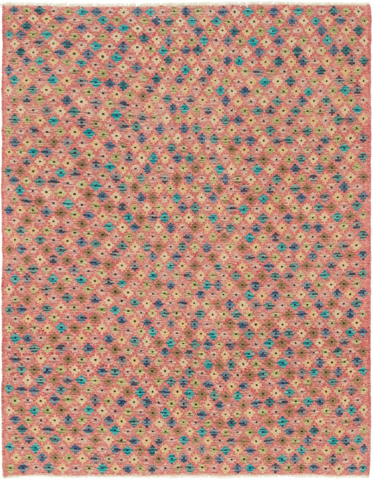 Detail image of 6' x 7' 8 Hand Woven Kilim Modern Wool Rug