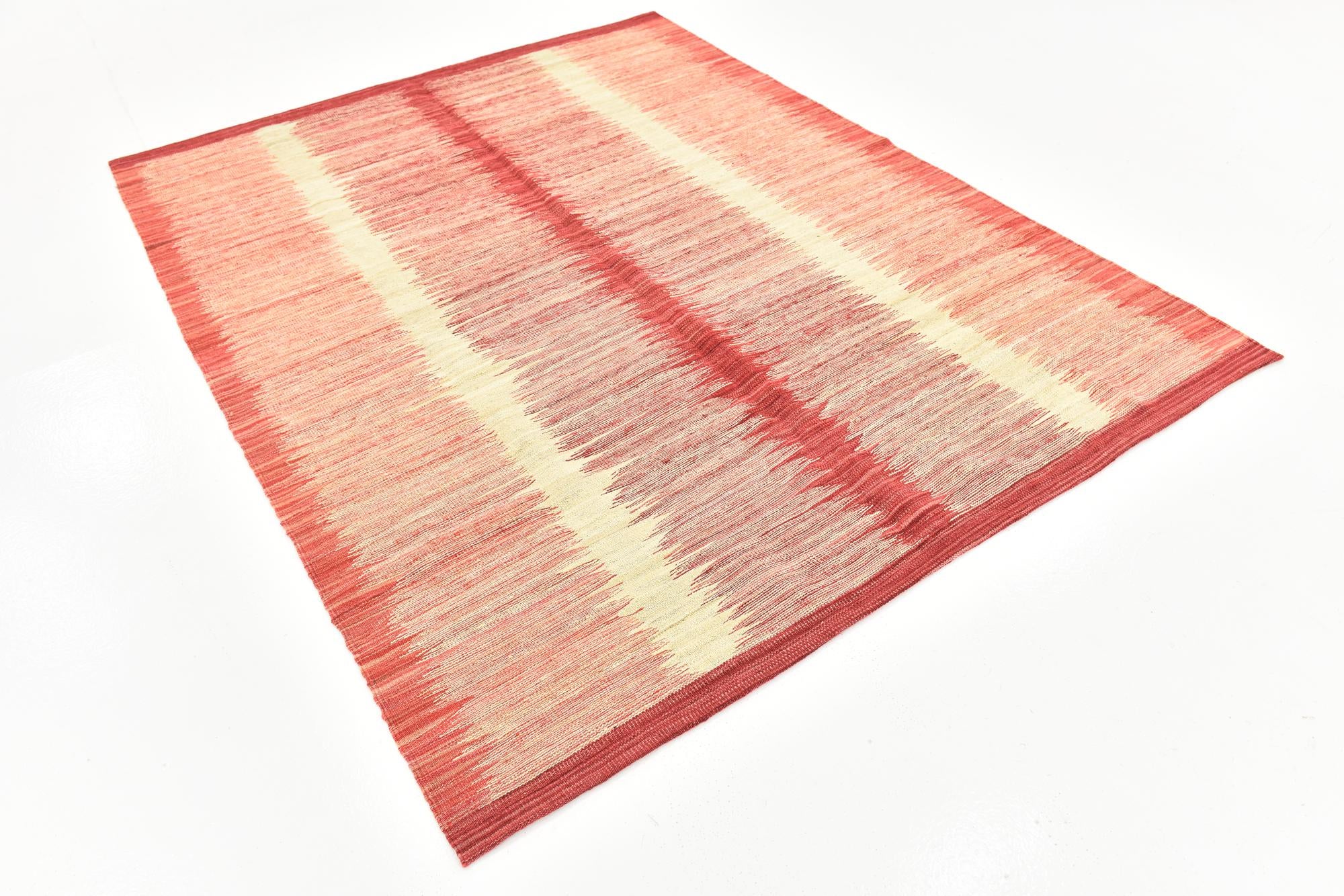 6' x 7' 10 Hand Woven Kilim Modern Wool Rug