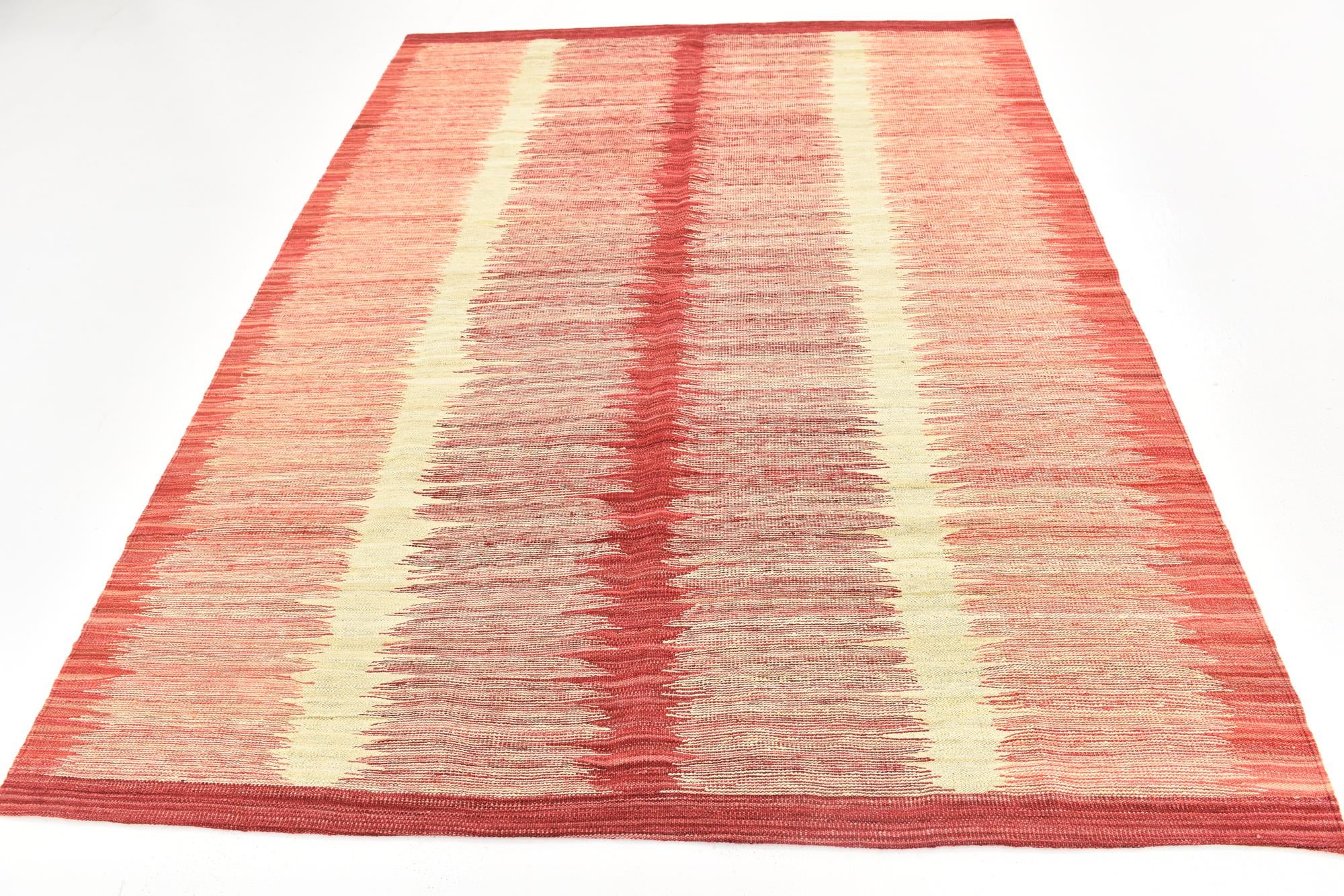 6' x 7' 10 Hand Woven Kilim Modern Wool Rug