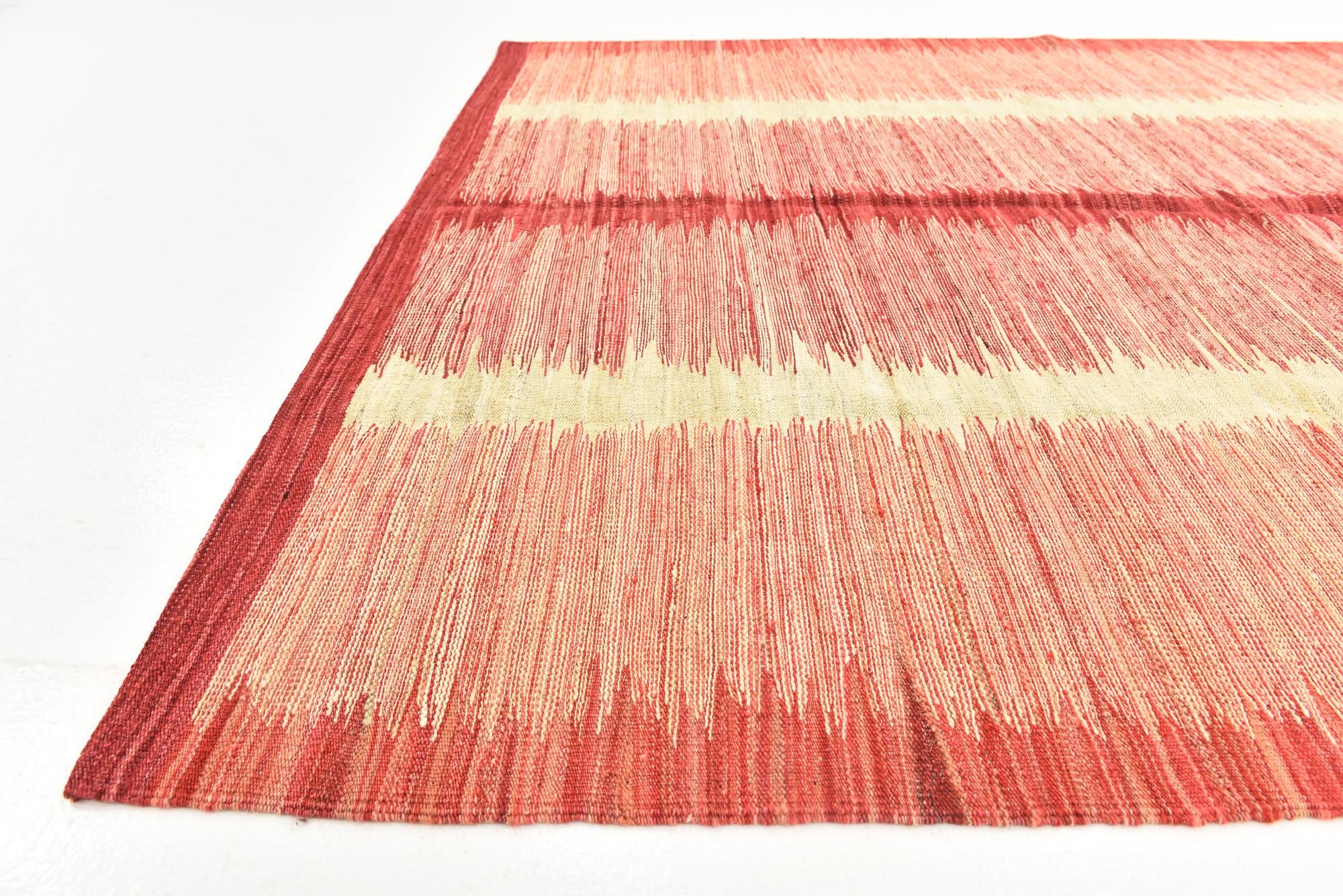 6' x 7' 10 Hand Woven Kilim Modern Wool Rug